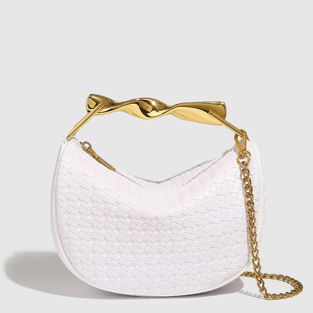 Straw Woven Dumpling Chain Shoulder Crossbody Bag Woven